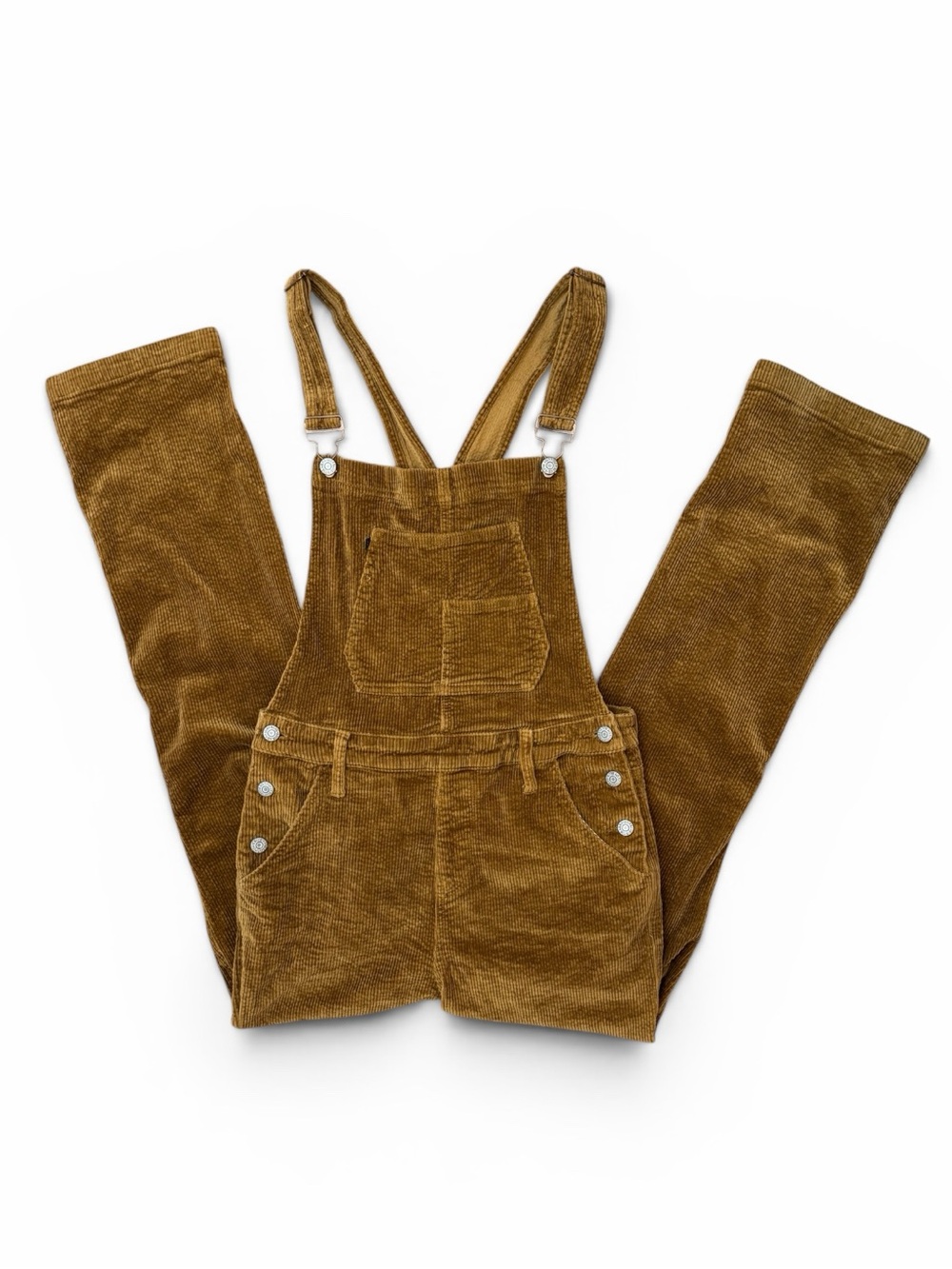 Judy Blue High Waist Brown Corduroy Straight Leg Overalls Size Large
